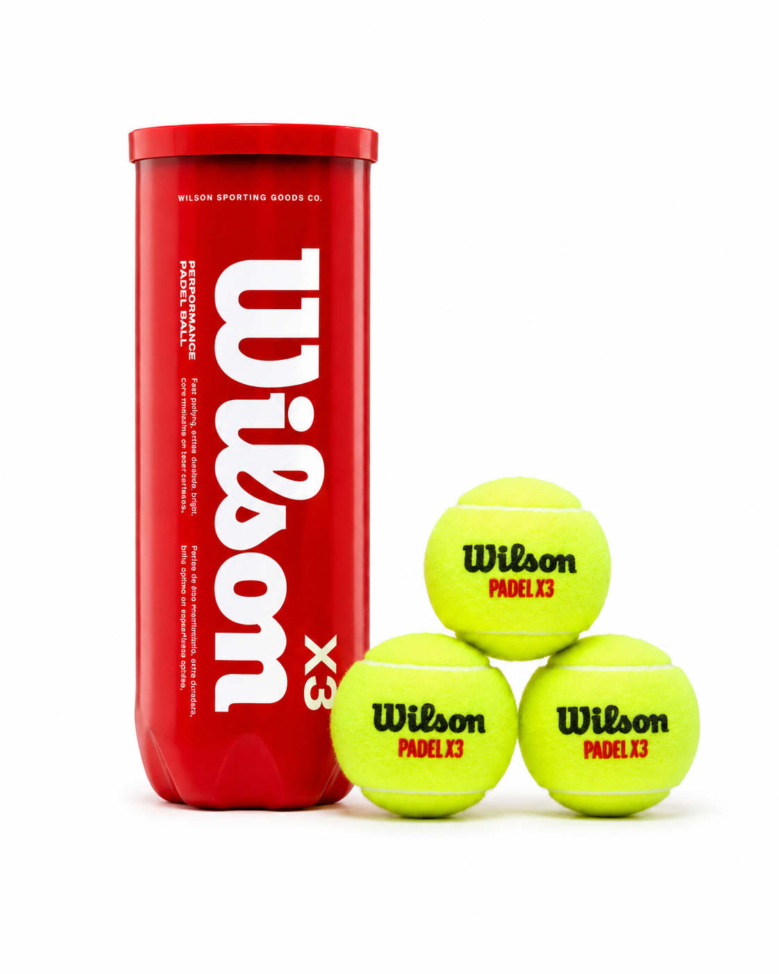 Wilson Padel X3 padelipallide tuub kolme palliga